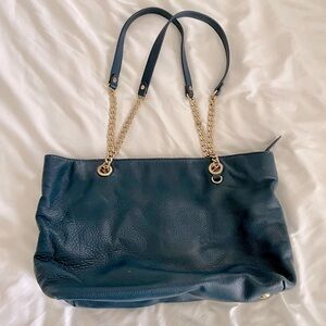 Navy Leather Michael Kors Tote
